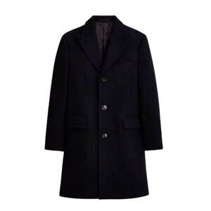 NWT JCrew Ludlow Heavyweight Top Coat Jacket Mens 38 R Navy Blue Wool BS472 NEW